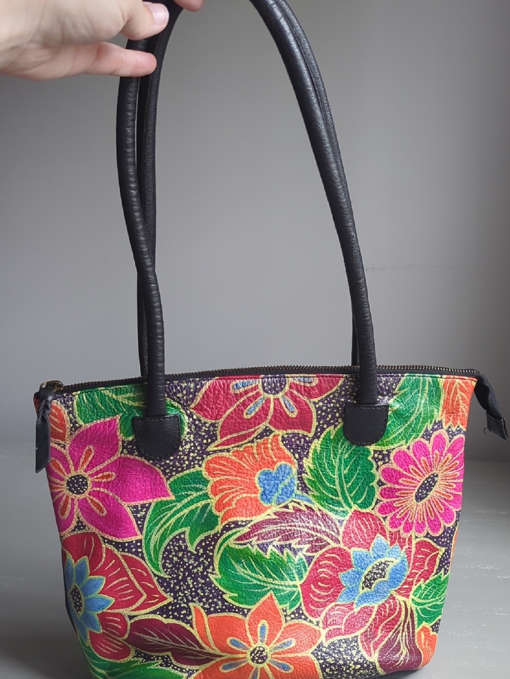 Leather Floral Shoulder‎ Bag